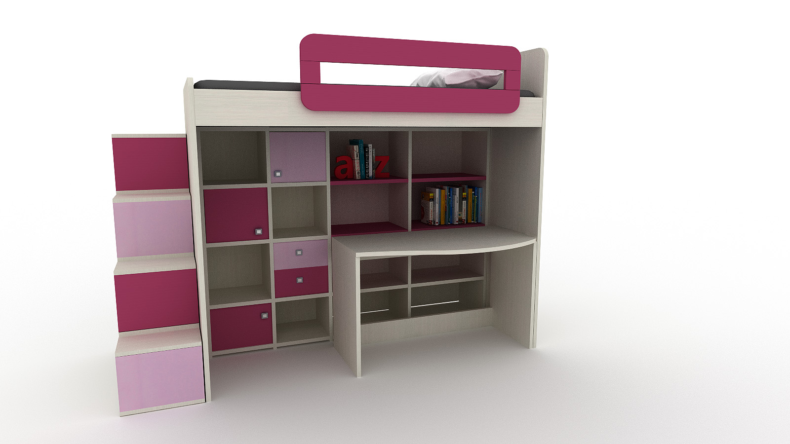 Κουκέτα Clever High με βιβλιοθήκη